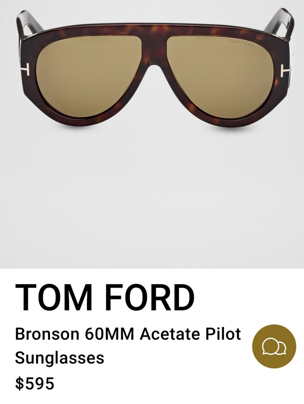 BRAND NEW IN BOX Tom Ford Women’s Tortoiseshell Acetate Sunglasses with Gold